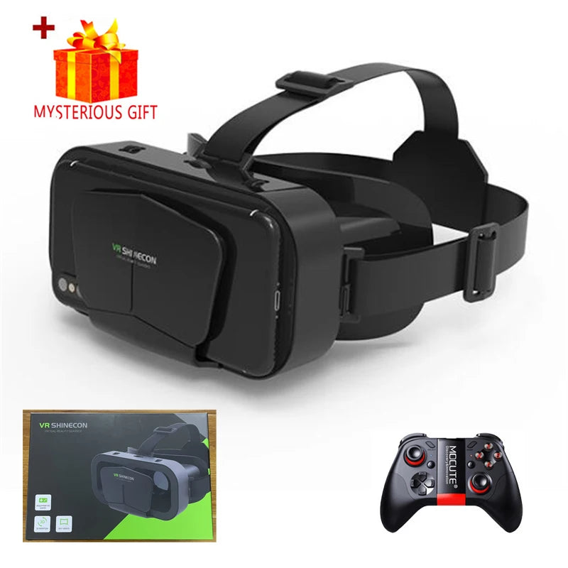 3D Virtual Reality VR Glasses For Phone Mobile Smartphones 7 Inch Headset Helmet With Controllers Game Wirth Real Viar Goggles - Chic Cart