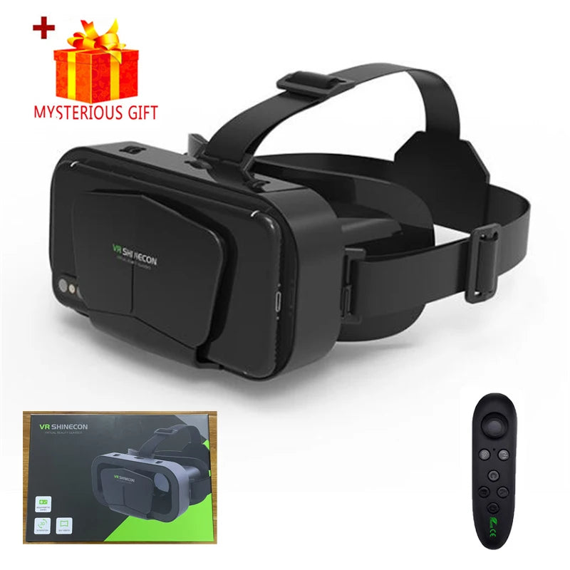 3D Virtual Reality VR Glasses For Phone Mobile Smartphones 7 Inch Headset Helmet With Controllers Game Wirth Real Viar Goggles - Chic Cart