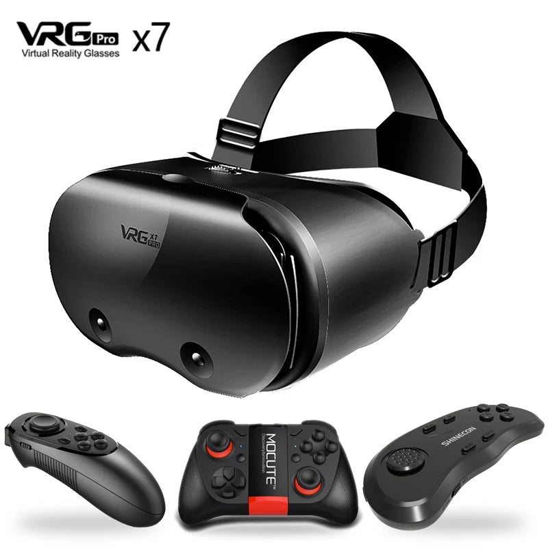 New Original VRGPRO X7 3D VR Standard Edition Game Virtual Reality Light Glasses Helmets Optional Controller - Chic Cart