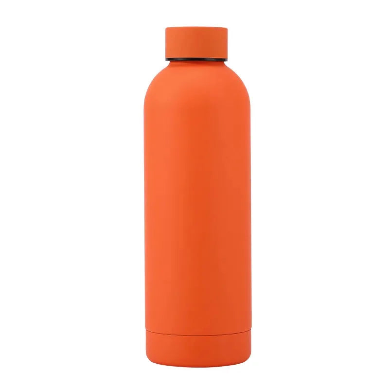 500/750ML Small Mouth Thermos Cup, Outdoor Stainless Steel Bottle, Rubber Paint Sports Kettle, Thickened Double Water Cup - Chic Cart