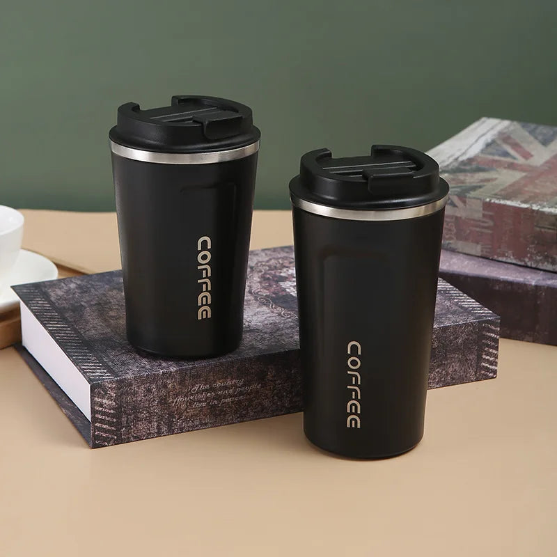 350ml/500ml Stainless Steel Coffee Cup Travel Thermal Mug Leak-Proof Thermos Bottle Tea Coffee Mug Vacuum Flask Insulated Cups - Chic Cart