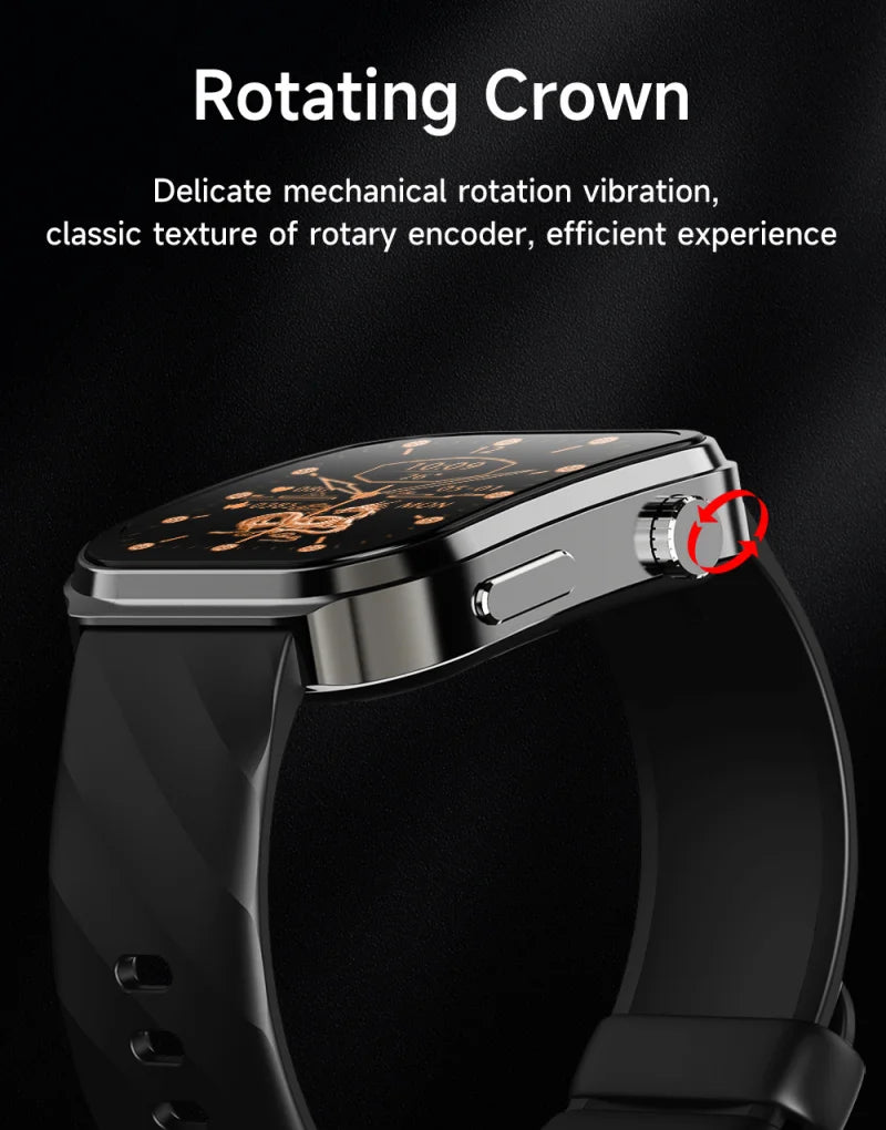 Curved Screen Smart Watch Bluetooth Voice Call Sports Waterproof Fitness Bracelet Wristwatch Clock Smartwatch Heartrate Watch - Chic Cart