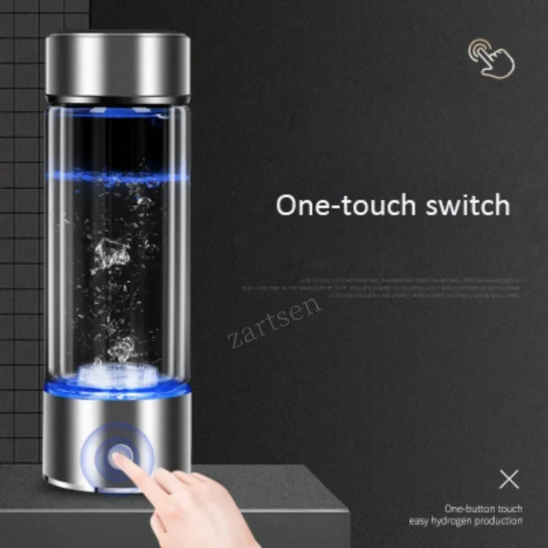 SPE/PEM Portable Hydrogen Generator Water Filter Ionizer Pure H2 Rich Hydrogen alkaline Bottle Electrolysis Drink Hydrogen - Chic Cart