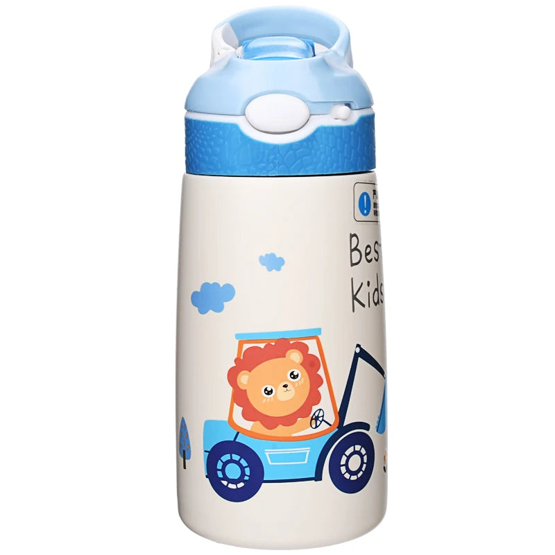 400ML Children Thermos Water Bottle Kids Thermos Mug Baby Duck Billed Straw 316 Stainless Steel Vacuum Flasks Tumbler Thermo Cup - Chic Cart