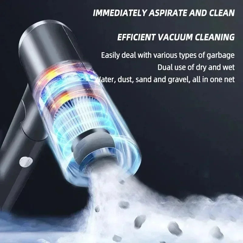 Portable Wireless Car Vacuum Cleaner Wireless Vacuum Cleaner Dual Use for Home and Car 120W High Power Powerful Vacuum Cleaner - Chic Cart