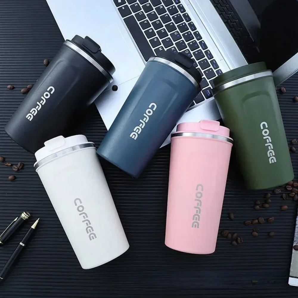 510ml Stainless Steel Coffee Cup Travel Thermal Mug Leak-Proof Thermos Bottle Tea Coffee Mug Office Business Style Thermos - Chic Cart