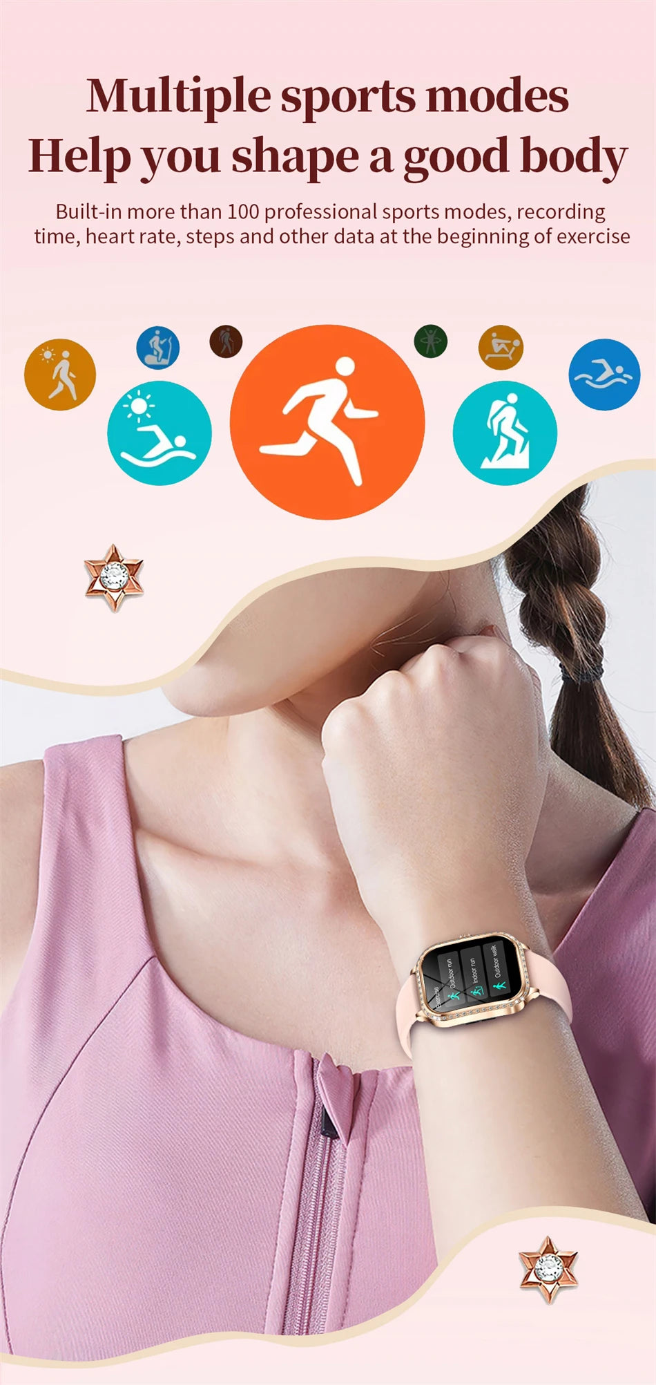 LIGE Smart Watches for Women Waterproof Bluetooth Call Fitness Tracker Smartwatch Mujer Digital Womens Watch Heart Rate Monitor - Chic Cart