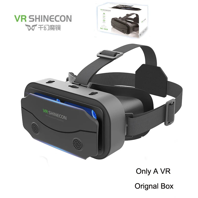 SHINECON 3D Helmet VR Glasses 3D Glasses Virtual Reality Glasses VR Headset For Google cardboard 5-7' Mobile with original box - Chic Cart