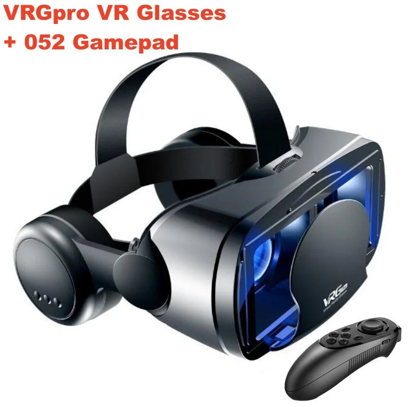 Virtual Reality Glasses IMAX Huge Screen Hi-Fi Stereo 3D Glasses Google Cardboard Box VR Headset for 5-7" Phone,Support Gamepad - Chic Cart