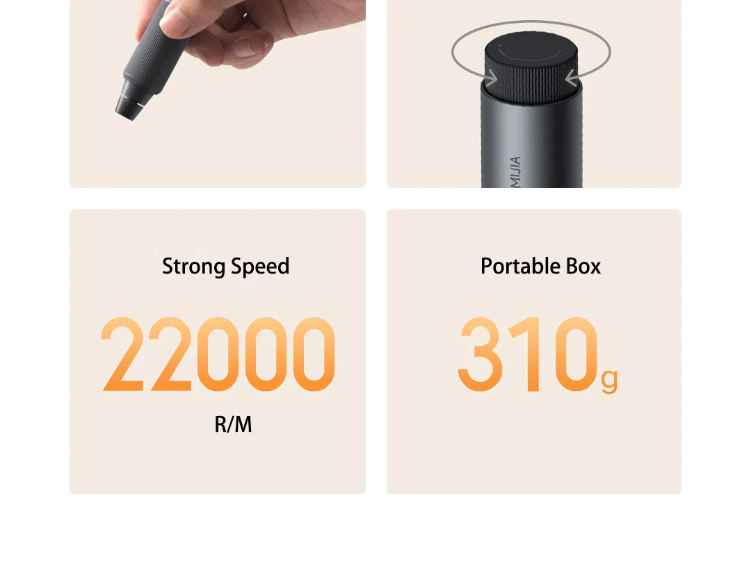 XIAOMI MIJIA Mini Drill Handheld Electric Engraving Pen Rotary Carving Tool Kit for Polishing Grinding Machine 2cm Slim 22000r/m