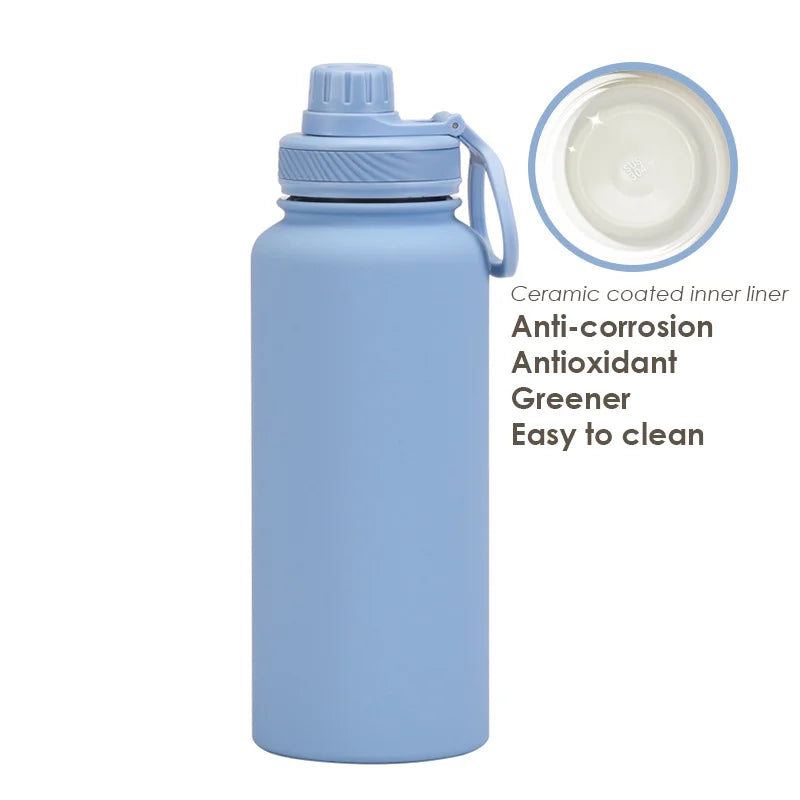 PuraCool Personalised Water Bottle | 1000ml Customised Thermal Flask | Ceramic Anti-corrosion Coating Tumbler - Chic Cart