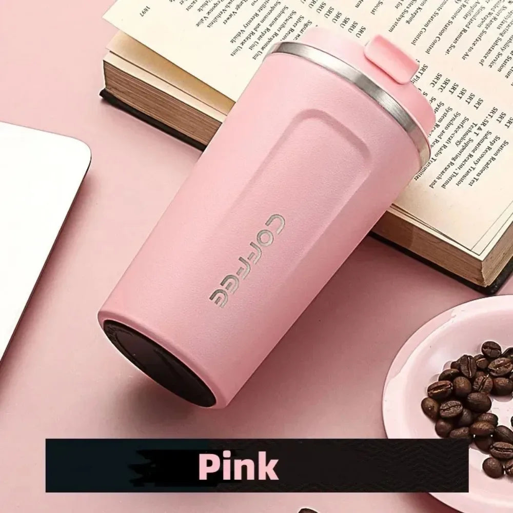 510ml Stainless Steel Coffee Cup Travel Thermal Mug Leak-Proof Thermos Bottle Tea Coffee Mug Office Business Style Thermos - Chic Cart