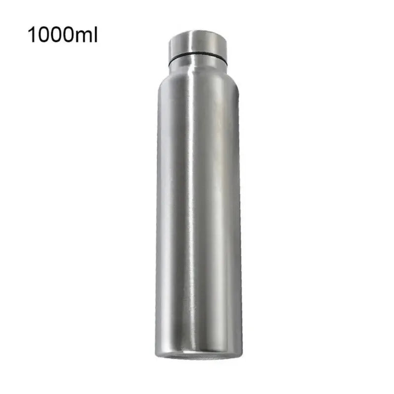 1000ML Stainless Steel Sport Bottle Single-Layer Red Water Cup Metal Flask Drinkware Camping Sports Gym - Chic Cart