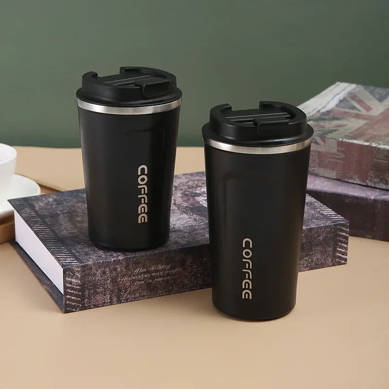 380/510ml Stainless Steel Coffee Cup Travel Thermal Mug Leak-Proof Thermos Bottle Tea Coffee Mug Office Business Style Thermos - Chic Cart