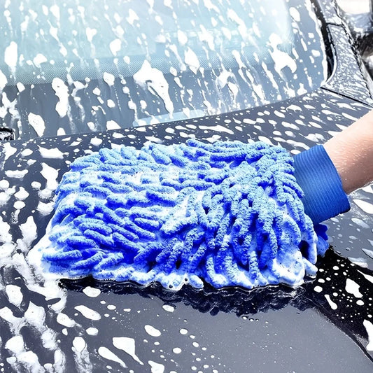 Car Washing Gloves On Car Body Shell Do Not Damage Paint, Car Beauty Cleaning Tools, Window Glass, Soft Towel Gloves, Car Truck,