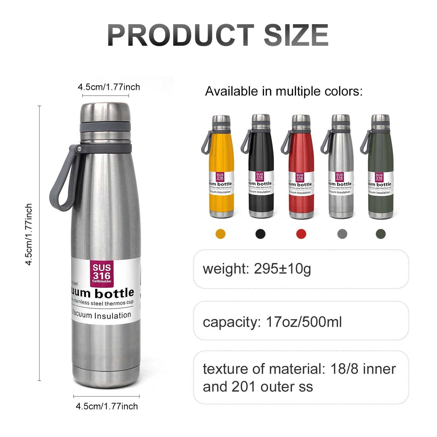 Stainless Steel Thermos Bottle Vacuum Large Capacity Flasks Water Bottle Insulated Water Outdoor Travel Bottle Cup Keeping Warm - Chic Cart