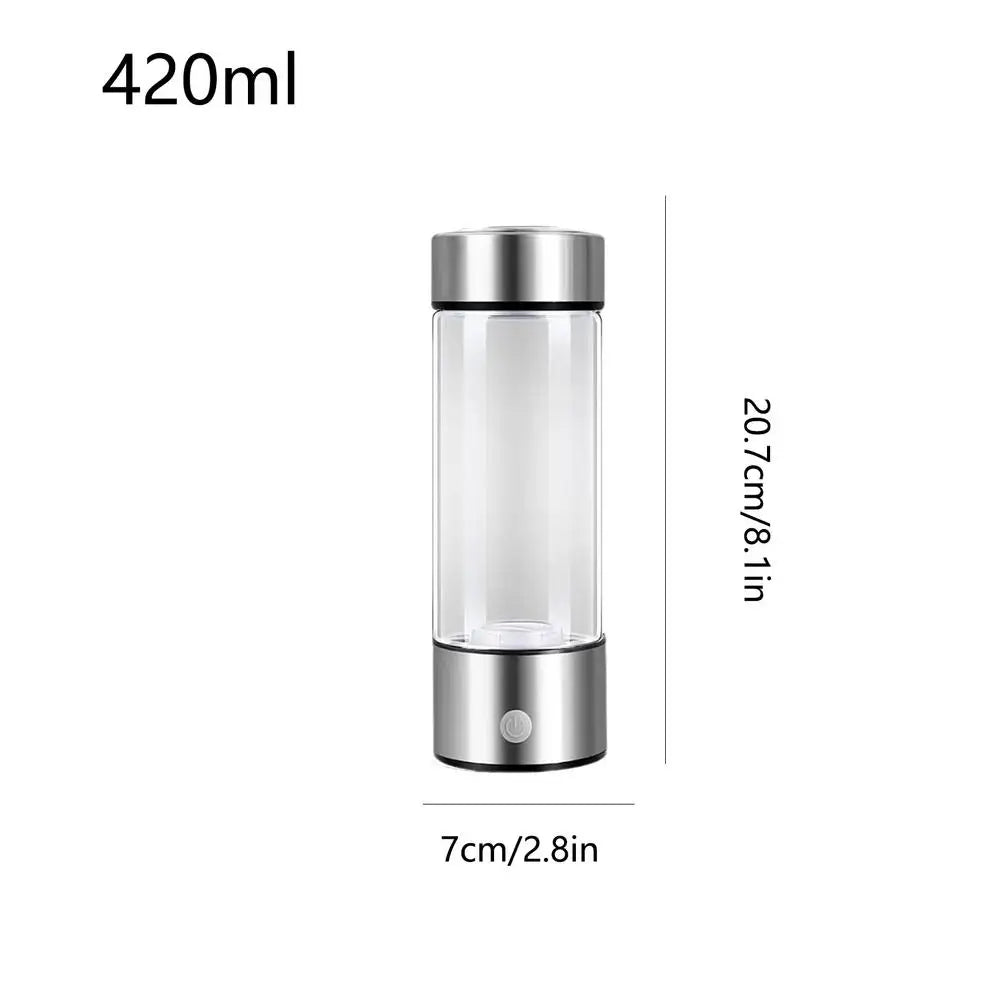 420ml USB Charging Water Cup Portable Hydrogen Rich Water Bottle Removable Drinking Bottle Food-Grade For Sport Travel Camping - Chic Cart