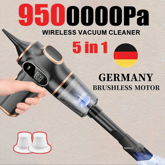 9500000Pa 5 in1 Wireless Car Vacuum Cleaner New Original Portable Robot Vacuum Cleaner Handheld Car Household Cleaning Appliance