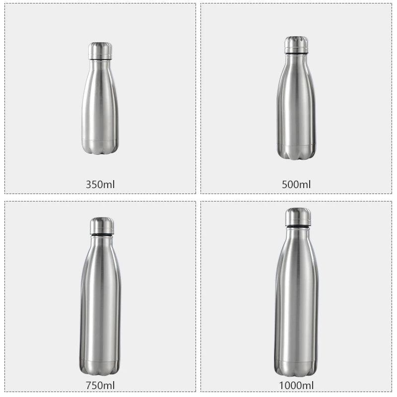 Stainless Steel Water Bottle Cycling Sports Drinking Cup Leakproof Portable Water Bottles Outdoor Camping Hiking Gym Kettle 2024 - Chic Cart