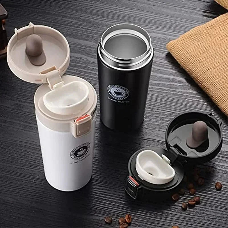 500/350ML Tumbler Thermos Cup Coffee Mug Car Insulated Water Bottle Travel 304 Stainless Steel Vacuum Flasks Drinking Kettle - Chic Cart