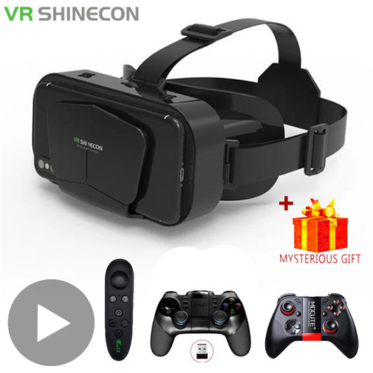 3D Virtual Reality VR Glasses For Phone Mobile Smartphones 7 Inch Headset Helmet With Controllers Game Wirth Real Viar Goggles - Chic Cart