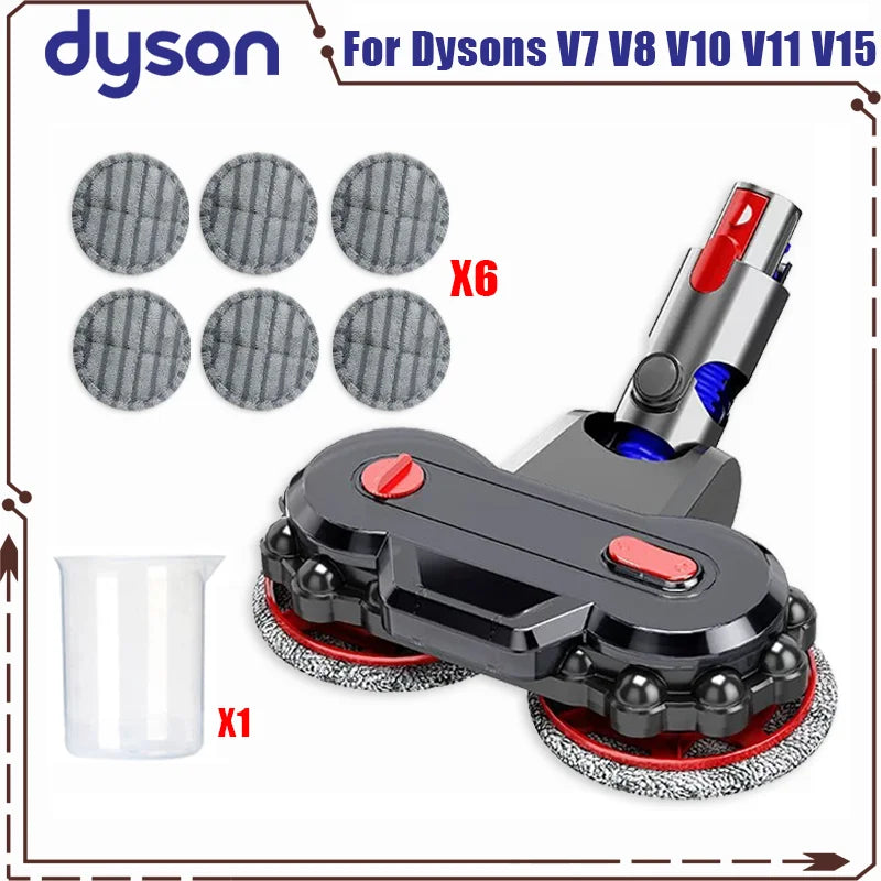 Electric water tank mop dry and wet vacuum cleaner accessories Head brush For Dysons V7 V8 V10 V11 V15 cordless vacuum cleaner - Chic Cart