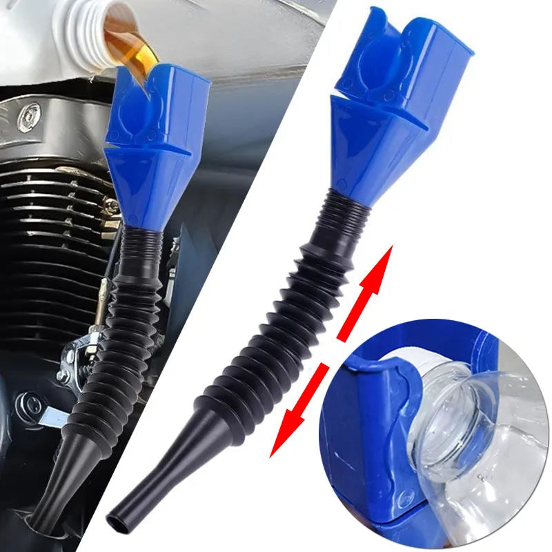 1/3pcs Telescopic Car Refueling Funnel Universal Engine Oil Gasoline Filter Transfer Funnels Tool Foldable Portable Funnels