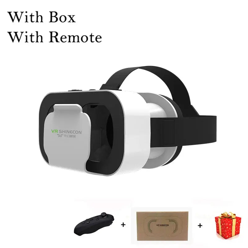 Shinecon Viar Virtual Reality VR Glasses Headset 3D Device Helmet Goggles Lenses For Smartphone Smart Phone With Game Controller - Chic Cart