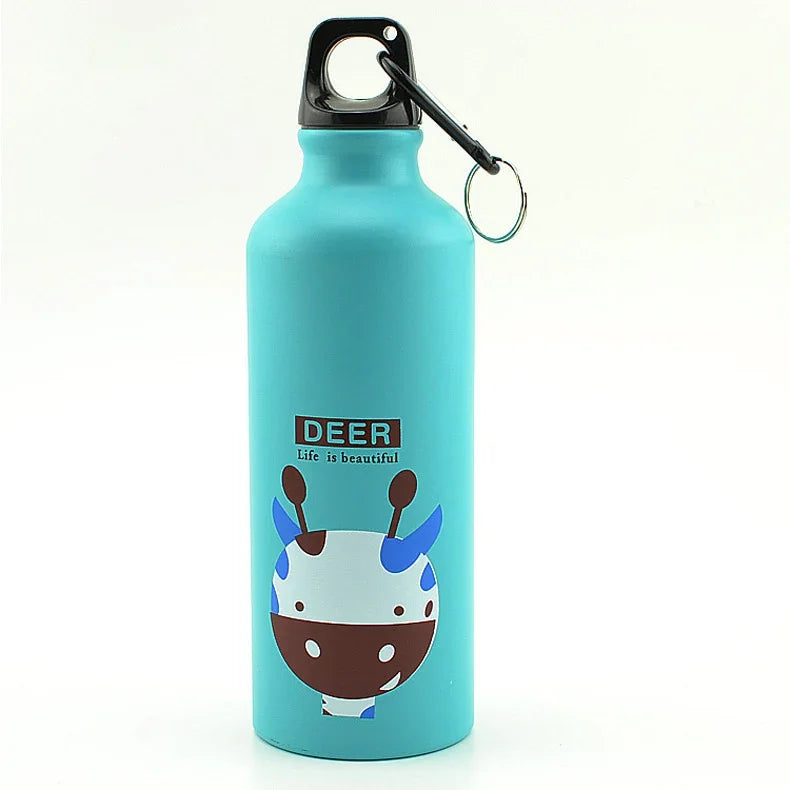 Aluminium Cartoon Sports Mug Cartoon Image Children's Water Cup Stainless Steel Water Bottle with Lid Insulated Mug Coffee Mug - Chic Cart