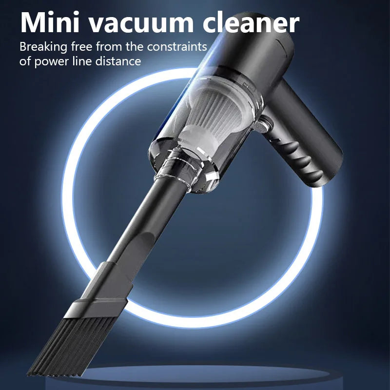 Wireless Handheld Vacuum Cleaner Dual Use for Home and Car 120W High Power Powerful Vacuum Cleaner Black Portable Mini Hoovers - Chic Cart