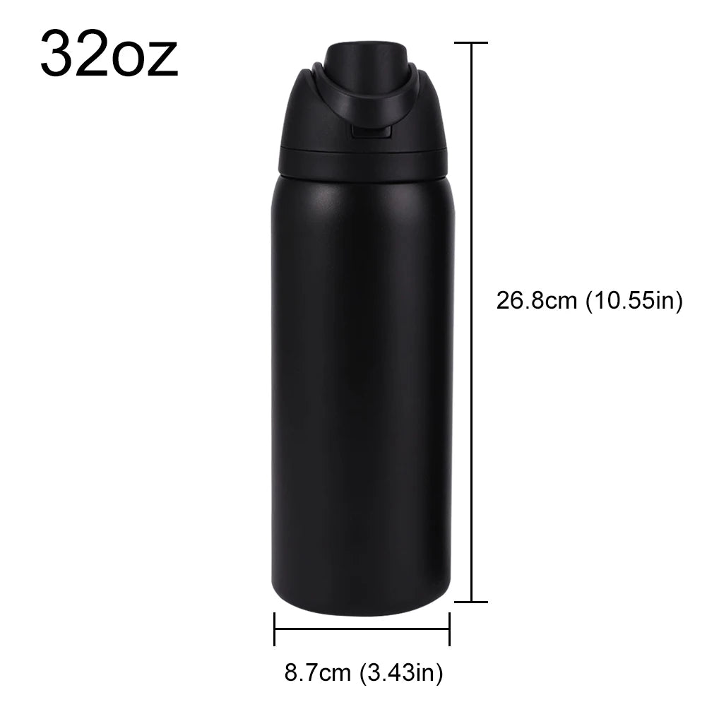 19/24/32oz Insulated Tumbler with Straw Double Layer Vacuum Insulated Cup 304 Stainless Steel Sports Water Bottle Water Bottle - Chic Cart