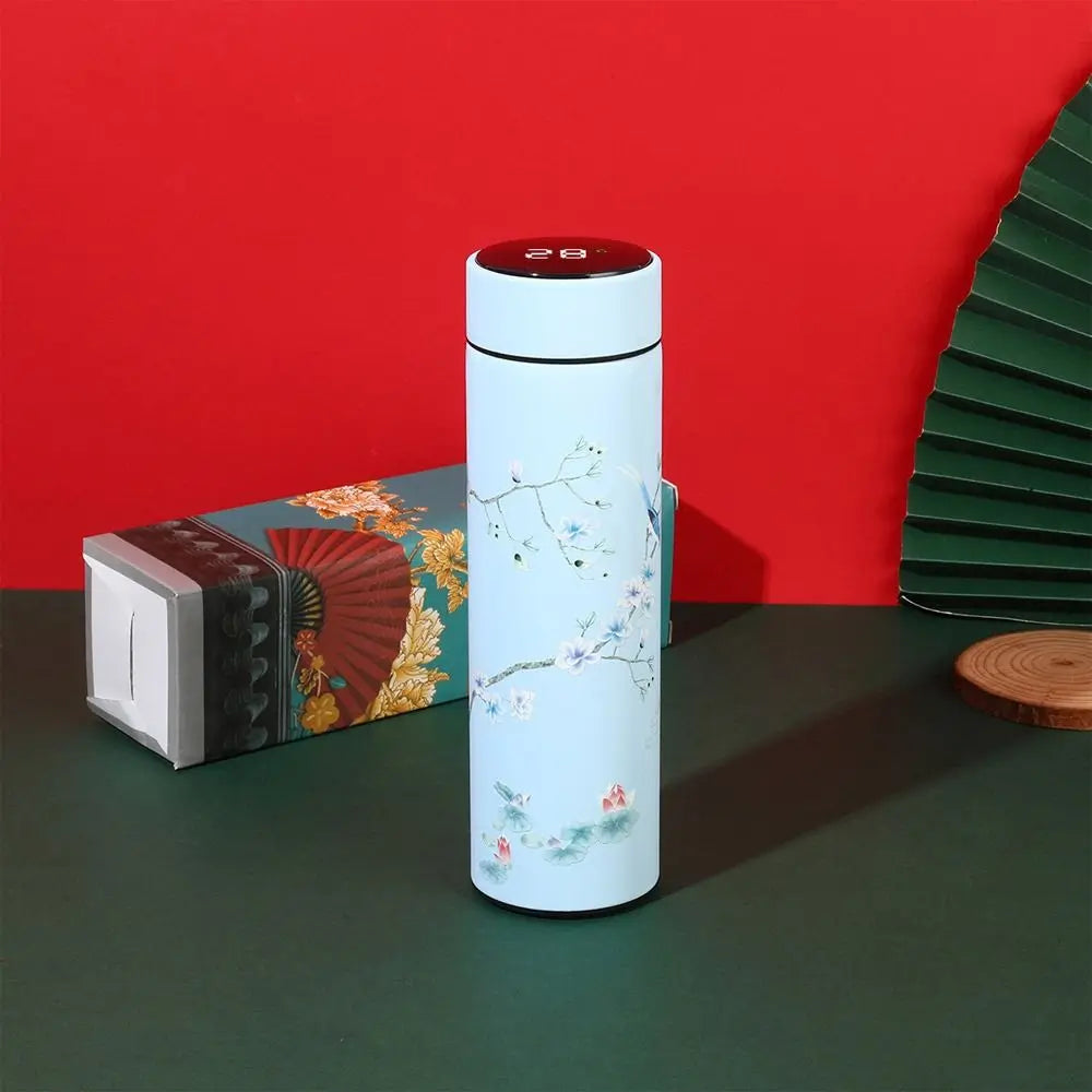 Vacuum Flasks LED Display Miniature Water Bottle Chinese Style Thermos cup Intelligent Temperature Display Premium Travel  Mug - Chic Cart