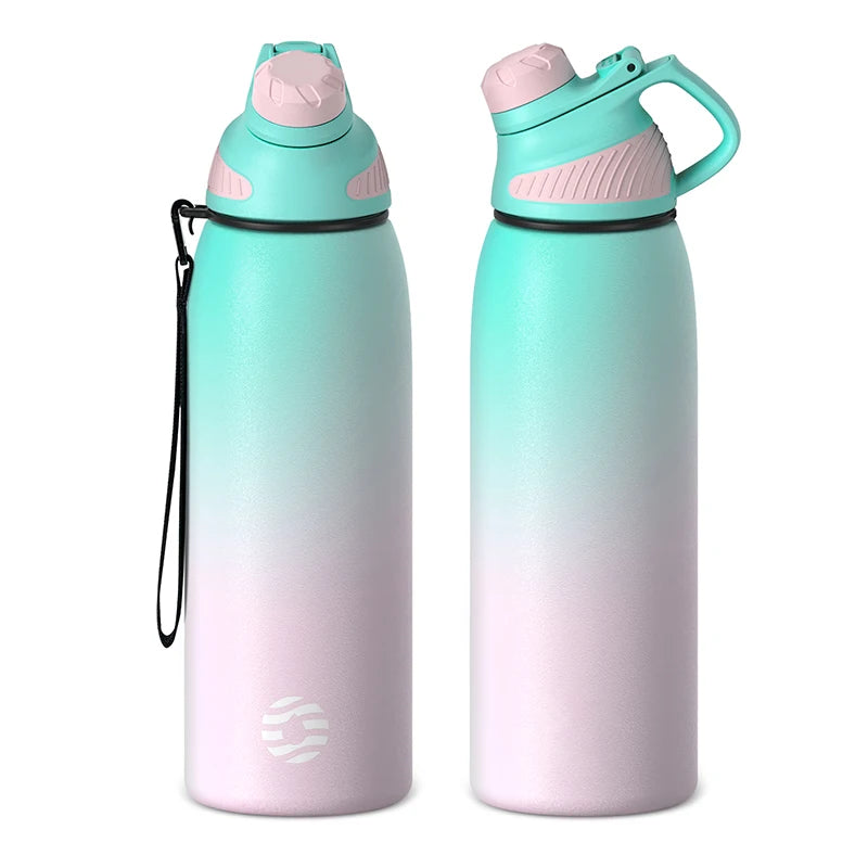 FEIJIAN Thermos With Magnetic Lid Outdoor Sport Stainless Steel Water Bottle Keep Cold Insulated Vacuum Flask 1000ml - Chic Cart