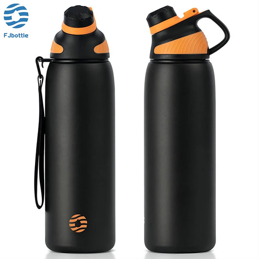 FEIJIAN Thermos With Magnetic Lid Outdoor Sport Stainless Steel Water Bottle Keep Cold Insulated Vacuum Flask 1000ml - Chic Cart