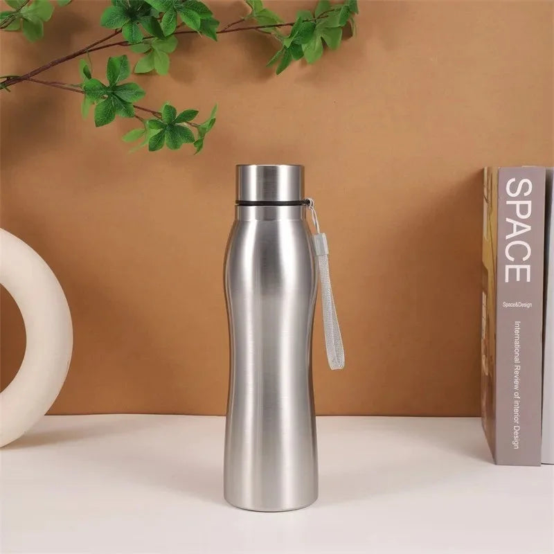 1000ML Stainless Steel Sport Bottle Single-Layer Red Water Cup Metal Flask Drinkware Camping Sports Gym - Chic Cart