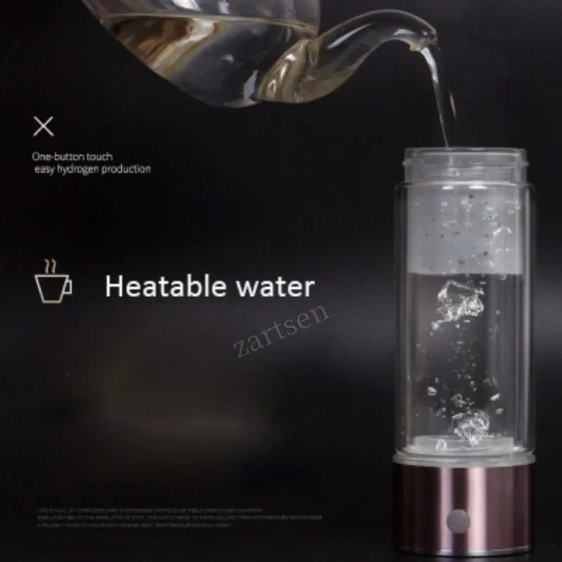 SPE/PEM Portable Hydrogen Generator Water Filter Ionizer Pure H2 Rich Hydrogen alkaline Bottle Electrolysis Drink Hydrogen - Chic Cart