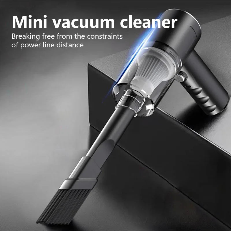 Wireless Handheld Vacuum Cleaner Dual Use for Home and Car 120W High Power Powerful Vacuum Cleaner Black Portable Mini Hoovers - Chic Cart