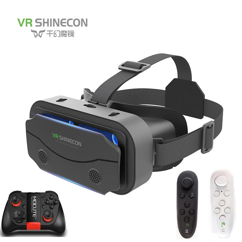 SHINECON 3D Helmet VR Glasses 3D Glasses Virtual Reality Glasses VR Headset For Google cardboard 5-7' Mobile with original box - Chic Cart