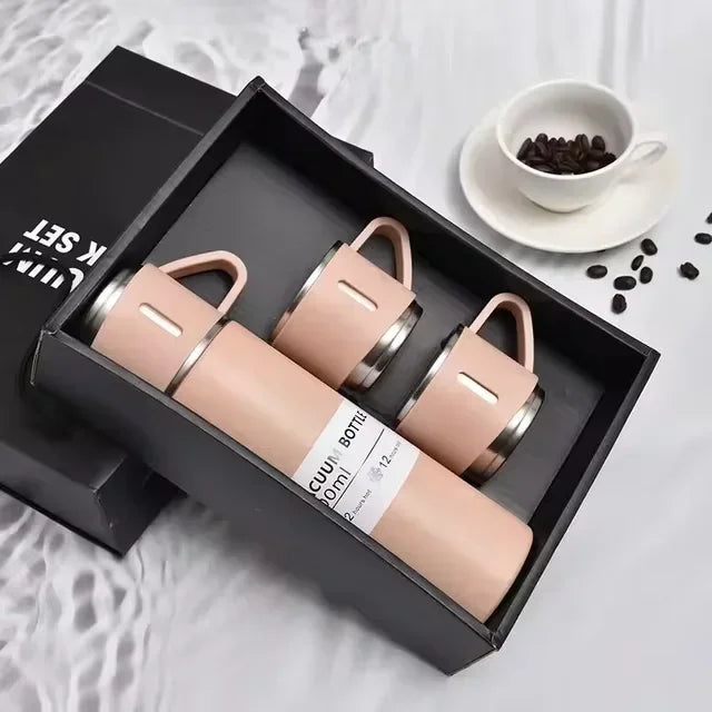 Stainless Steel Vacuum Insulated Bottle, Portable Bottle, Office Gift Set, Business Style Coffee Mug, Thermal Mug, 500ml, 304 - Chic Cart