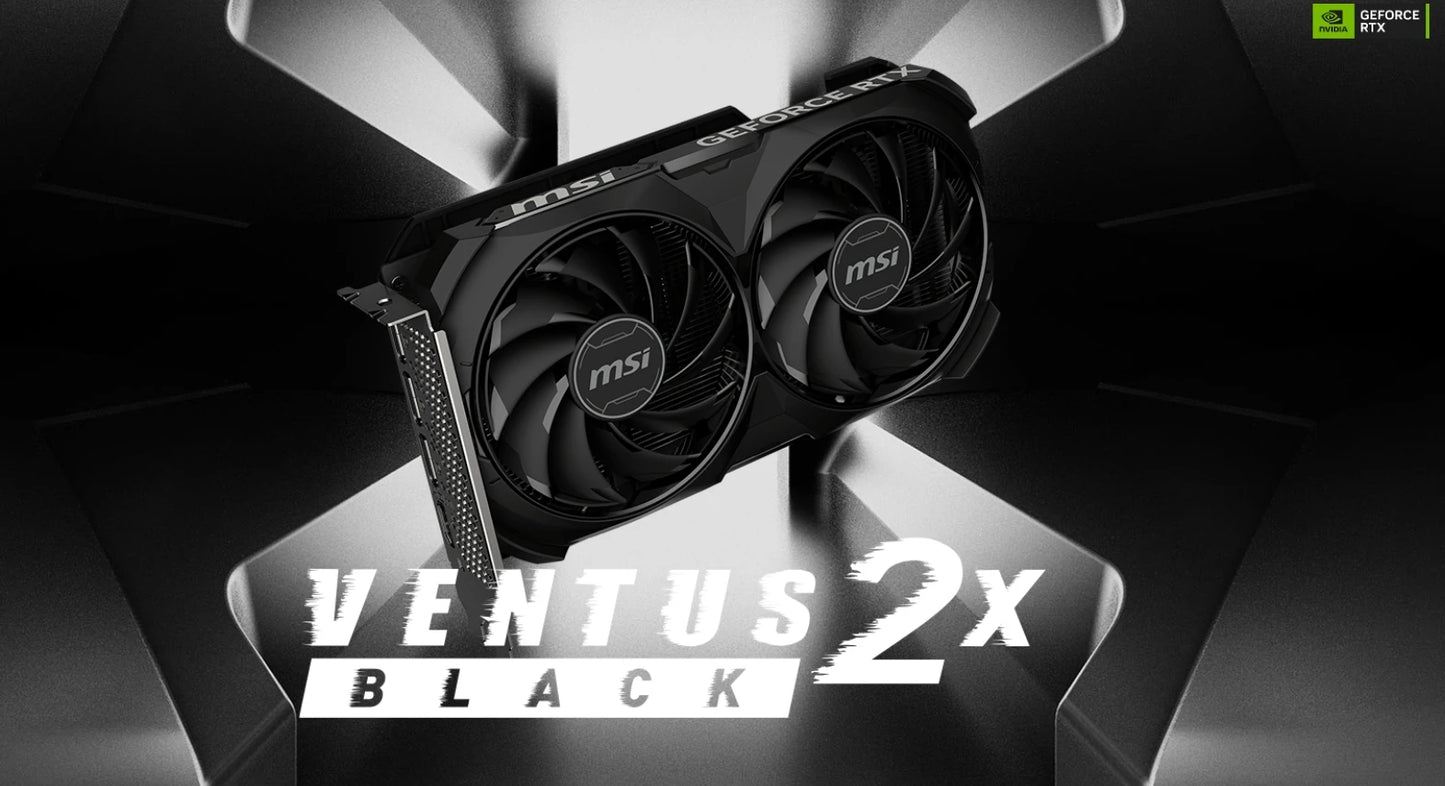 Original Msi GeForce RTX 4060 VENTUS 2X BLACK 8G OC Computer Graphics Card 550W Esports Game Dual Fan Graphics Card - Chic Cart