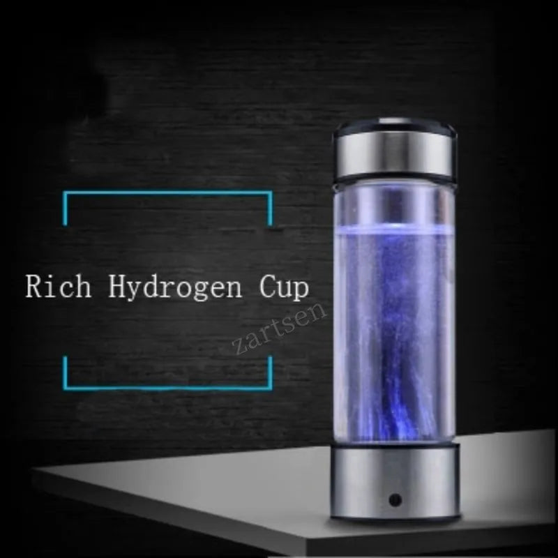 Rechargeable Hydrogen Rich Water Generator Electrolysis Energy Antioxidant ORP H2 Water Ionizer Anti Aging Healthy Bottle - Chic Cart