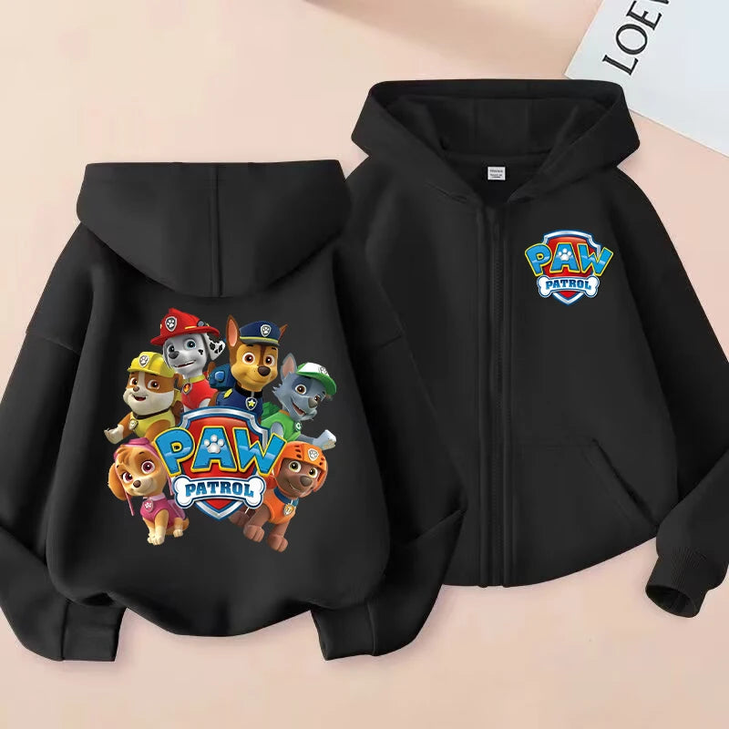 New Paw Patrol Kids Zip-up Hoodie Cartoon Anime Hoodies Winter Boys Girls Casual Warm Coat Jackets Autumn Children's Clothing - Chic Cart