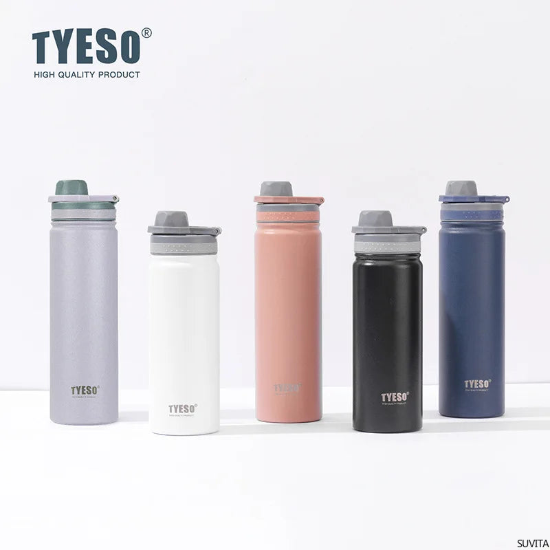 TYESO 530/750ML Vacuum Flasks Stainless Steel Thermos Water Bottle Tumbler Drinkware Keep Cold and Hot Thermal Coffee Mug - Chic Cart