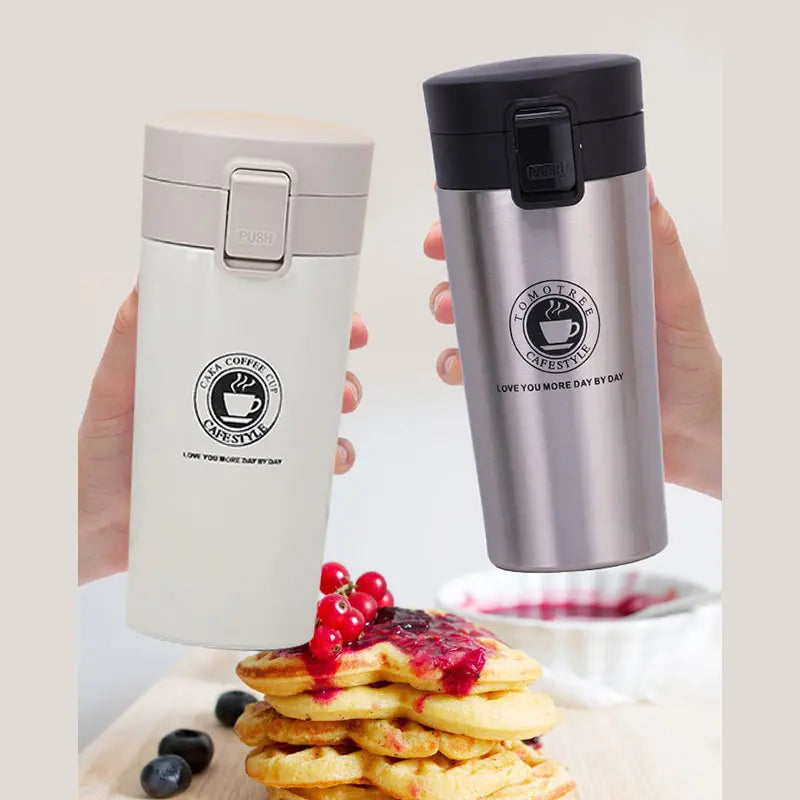 500/350ML Tumbler Thermos Cup Coffee Mug Car Insulated Water Bottle Travel 304 Stainless Steel Vacuum Flasks Drinking Kettle - Chic Cart