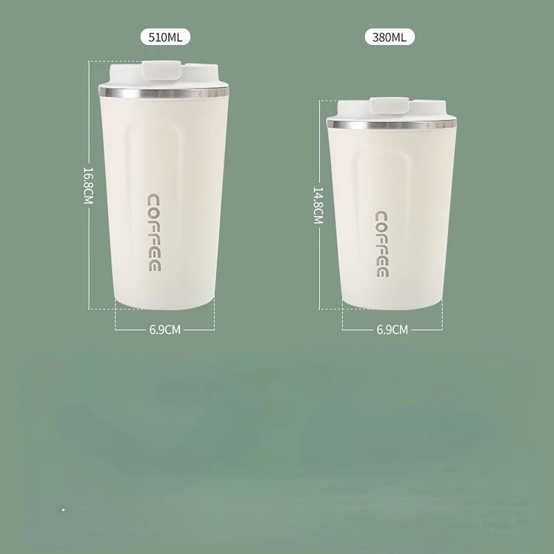 350ml/500ml Stainless Steel Coffee Cup Travel Thermal Mug Leak-Proof Thermos Bottle Tea Coffee Mug Vacuum Flask Insulated Cups - Chic Cart