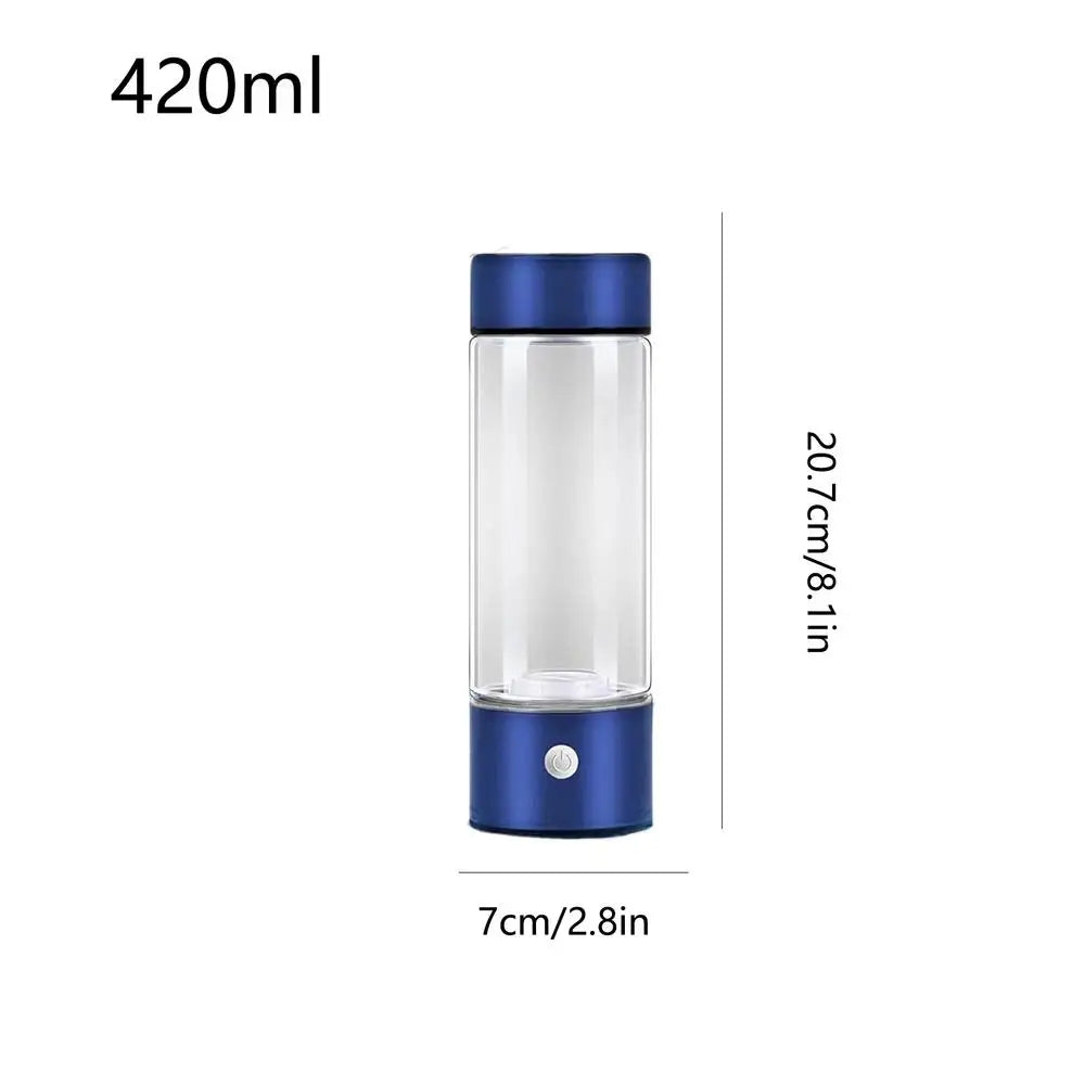 420ml USB Charging Water Cup Portable Hydrogen Rich Water Bottle Removable Drinking Bottle Food-Grade For Sport Travel Camping - Chic Cart