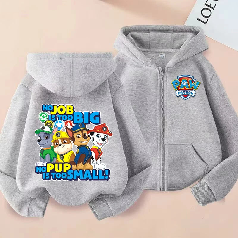 New Paw Patrol Kids Zip-up Hoodie Cartoon Anime Hoodies Winter Boys Girls Casual Warm Coat Jackets Autumn Children's Clothing - Chic Cart