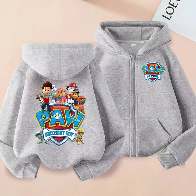 New Paw Patrol Kids Zip-up Hoodie Cartoon Anime Hoodies Winter Boys Girls Casual Warm Coat Jackets Autumn Children's Clothing - Chic Cart