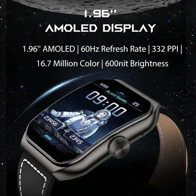 Black Shark Watch GT3 Global Version 1.96'' Curved Display 10 Days Battery Life 24H Health Monitoring 100+ Sport Modes IP68 - Chic Cart