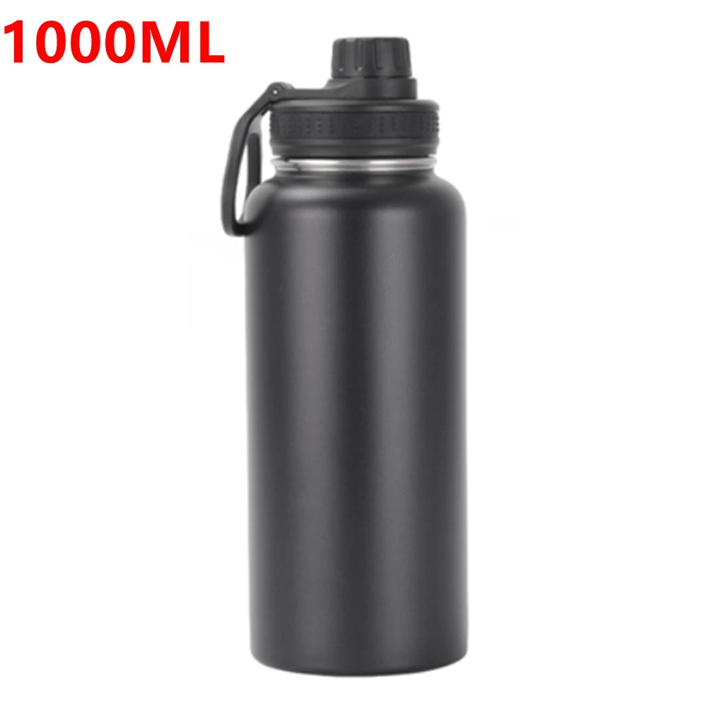 1000ML Stainless Steel Thermos Bottle Large Capacity Thermal Water Bottle Insulated Cup Double Wall Vacuum Flasks Travel Outdoor - Chic Cart